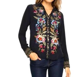 Johnny Was Long sleeve silk blouse
